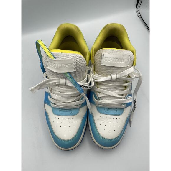 Off-White Out Of Office Men\'s Leather Sneakers Size 44 EU/11 US Blue White Green main image 7